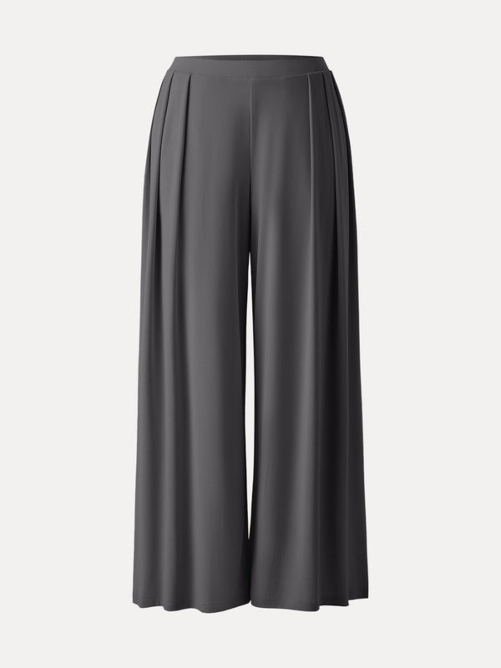 OGL Sandwashed Mid Rise Pleated Wide Leg Palazzo Pant with Pockets In Shadow